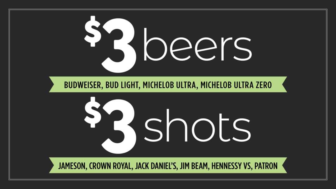$3 Beers $3 Shots at Station Casinos