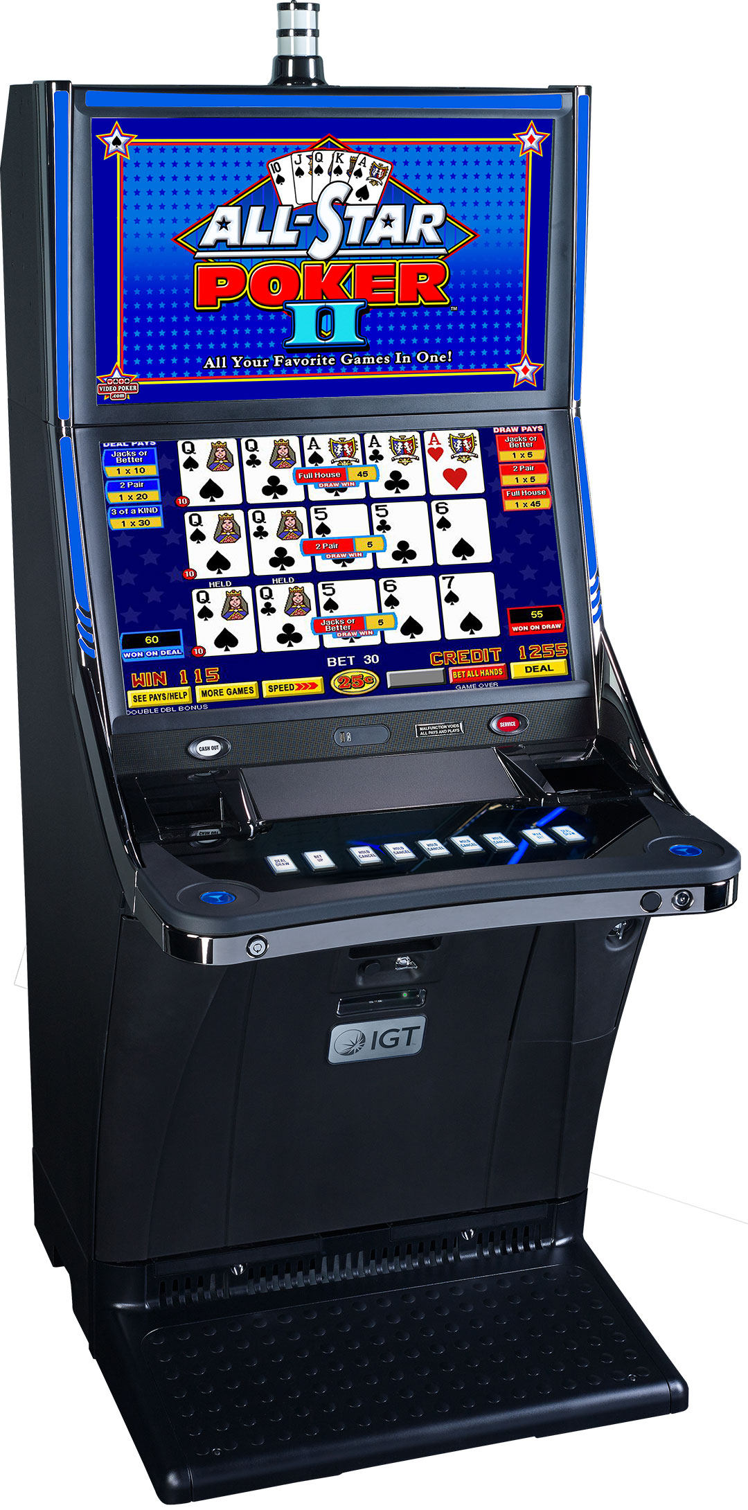All Star Poker Crystal Slant Cabinet