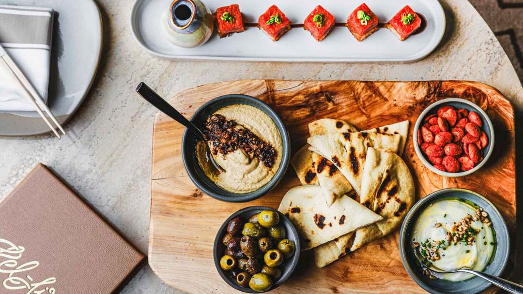 Spicy Tuna Crispy Rice & Hummus Board at Bel-Aire Lounge