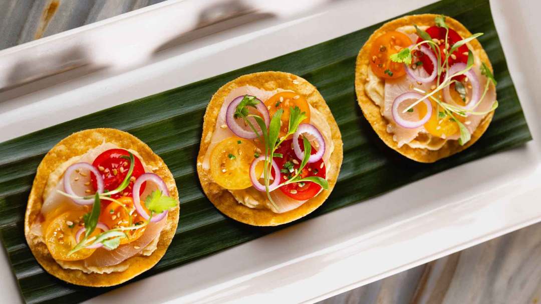 Hamachi Tostada at Bel-Aire Lounge