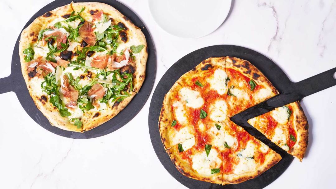 Bianca and Margherita Pizza at Pasta Cucina