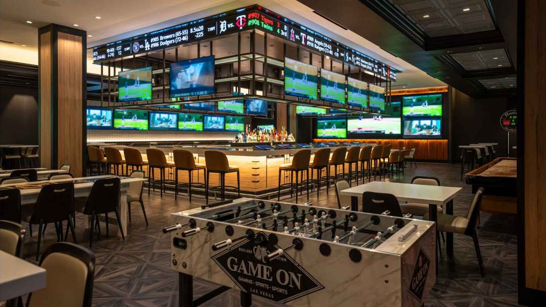 Game On Interior Bar with Foosball Table at Boulder Station