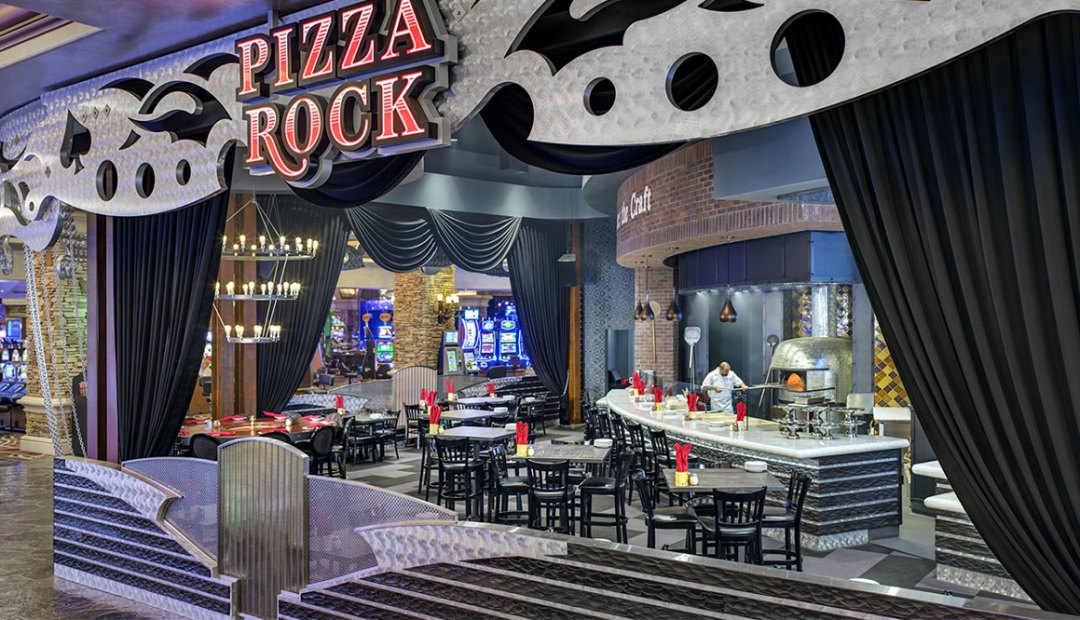 a photo of pizza rock from the entrance