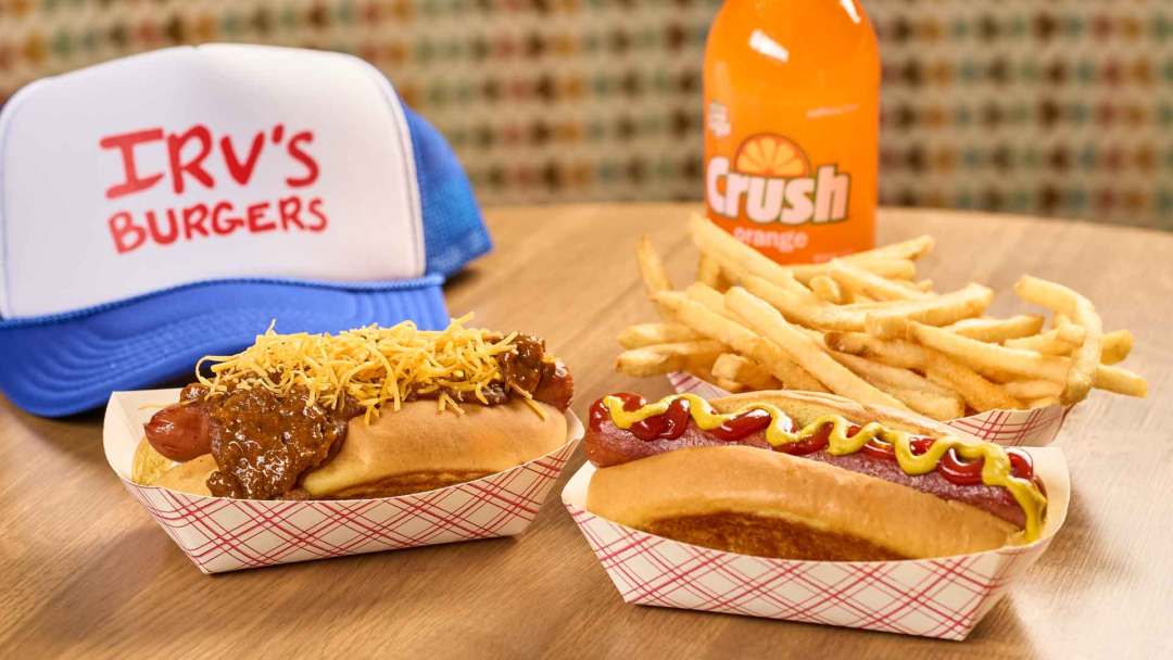 Chili Dog and Irv's Dog at Irv's