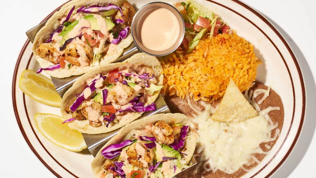 Shrimp Tacos at Lindo Michoacán