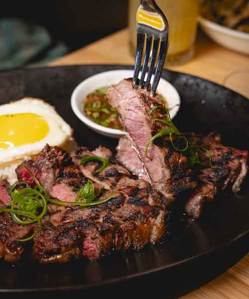 Thai Style Steak & Eggs at Lotus of Siam