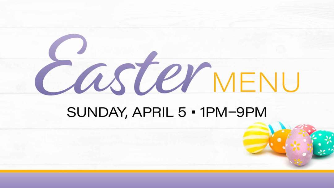Easter Menu at The Charcoal Room