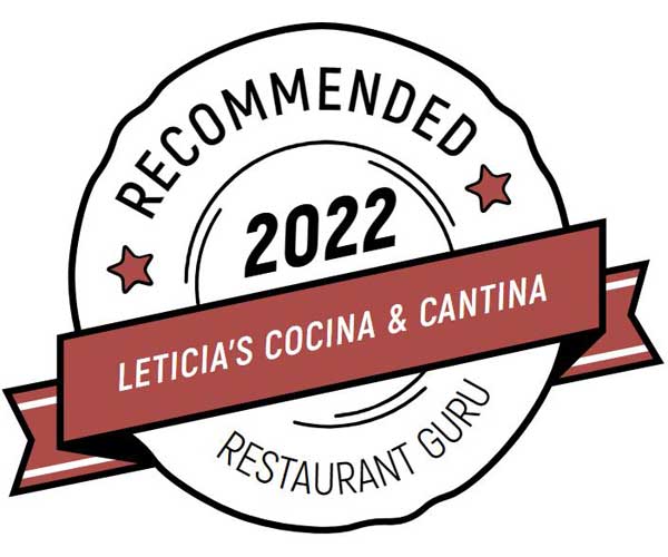 Restaurant Guru Award for Leticia's 2022