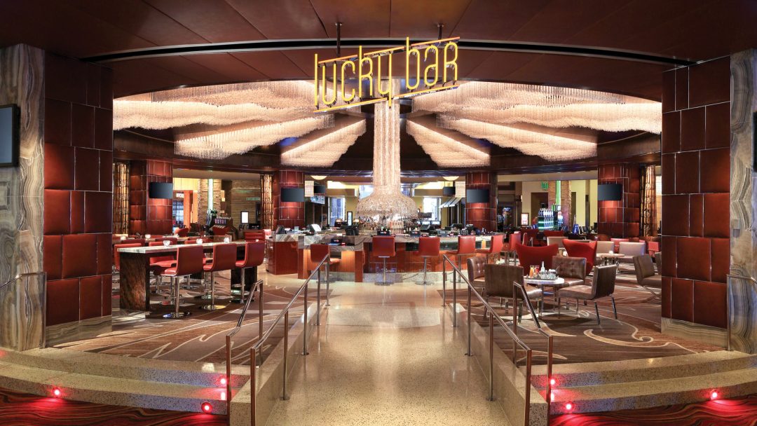 a photo of the lucky bar entrance