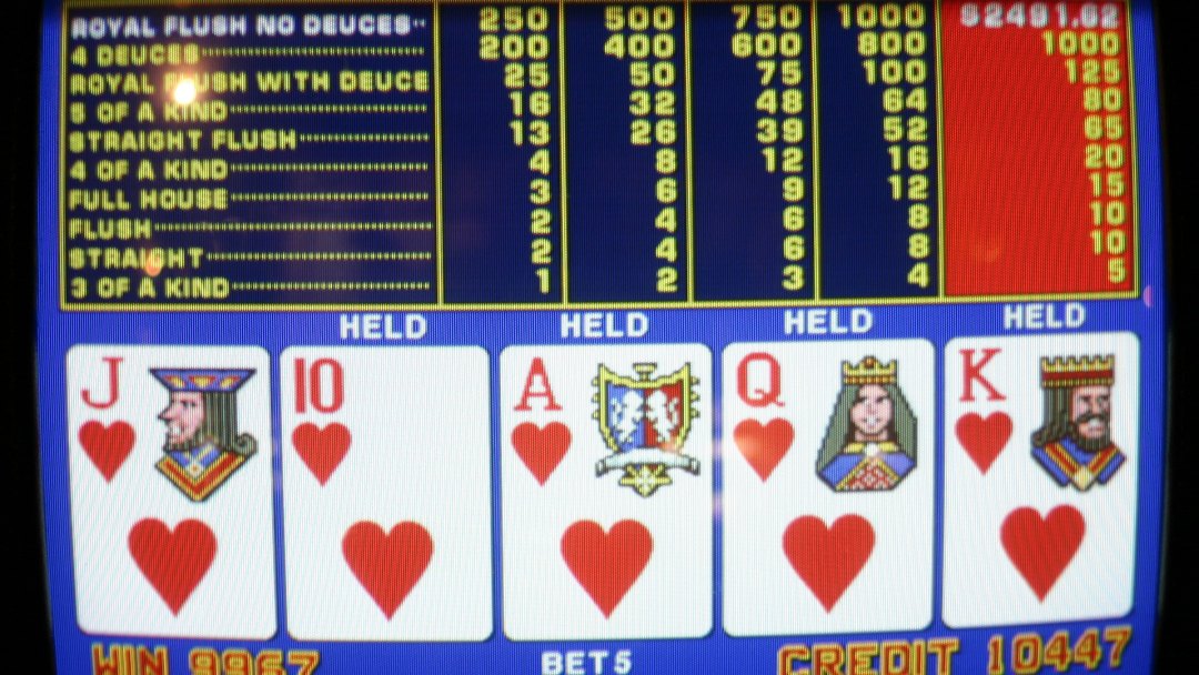 Video Poker Hearts Royal Flush